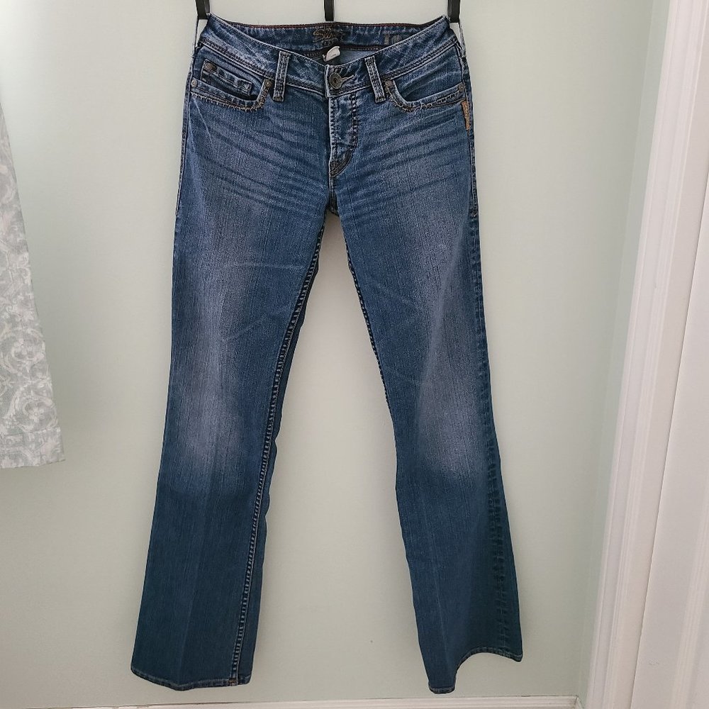 medium wash bootcut Silver jeans